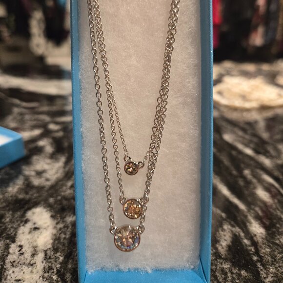 Touchstone Crystal By Swarovski Sandy Necklace - Picture 1 of 2